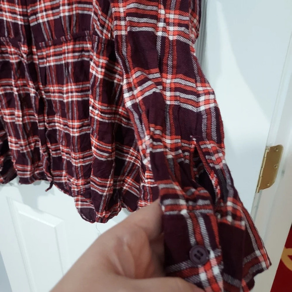 Lane Bryant No-Peek Button-Front Plaid Flannel Shirt/Tunic in Size 26/28 = 4X - Picture 10 of 14